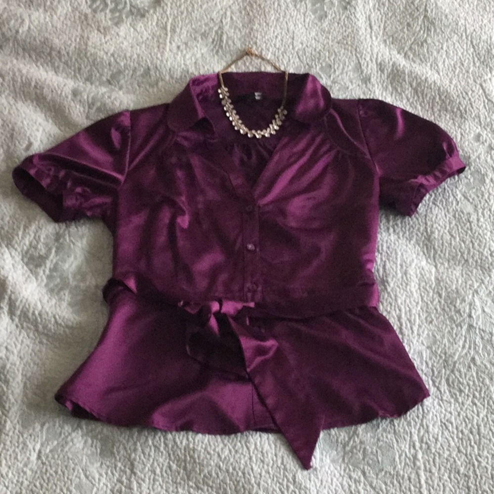 H&M purple button-down blouse